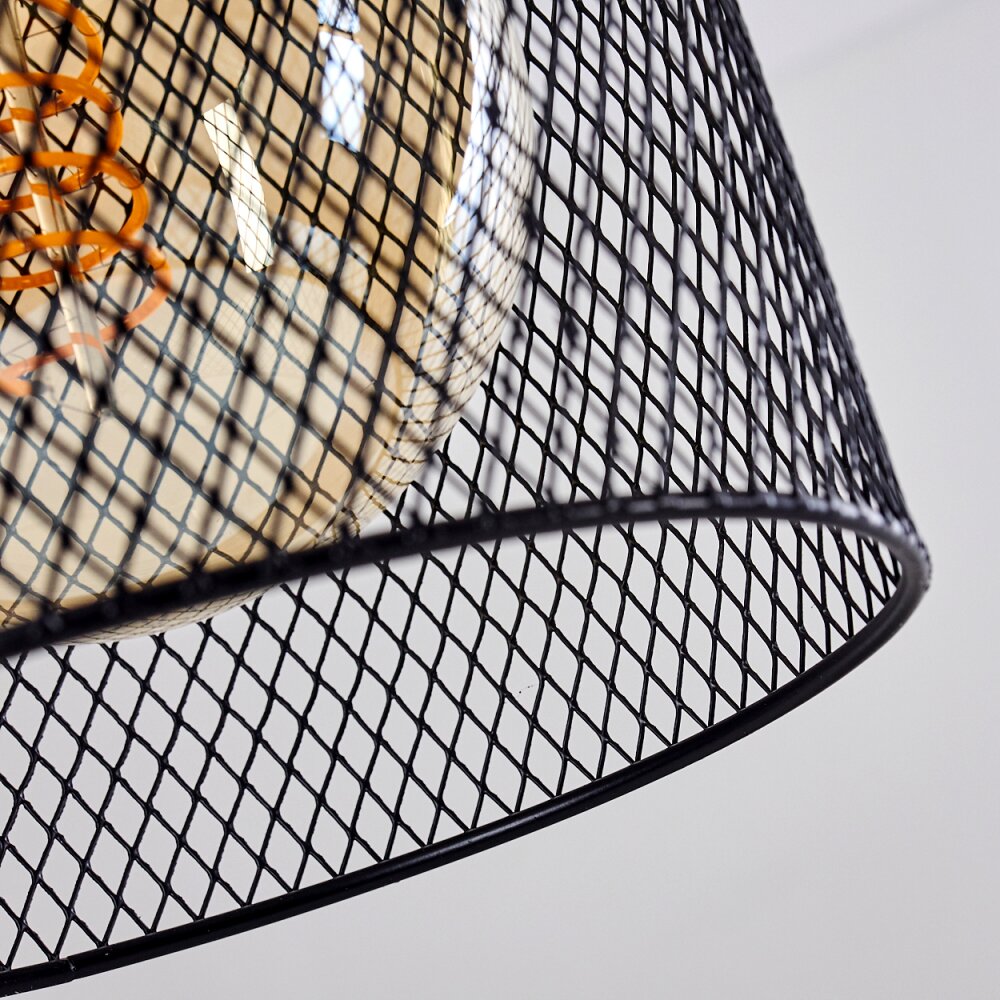 Manose Hanglamp Hout donker, Zwart, 4-lichts