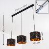 Opatija Hanglamp Zwart, 3-lichts