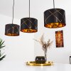 Opatija Hanglamp Zwart, 3-lichts
