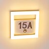 Louisville Huisnummer verlichting LED Grijs, 1-licht, Bewegingsmelder