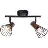 Brilliant Manama Spotbalk plafond Hout donker, Zwart, 2-lichts