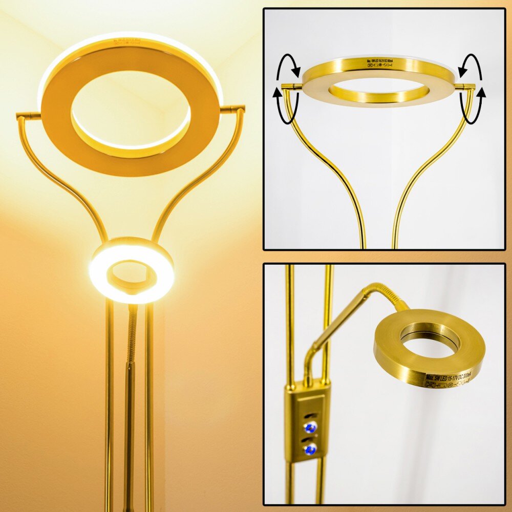Donna Uplighter LED Messing, 2-lichts main product photo