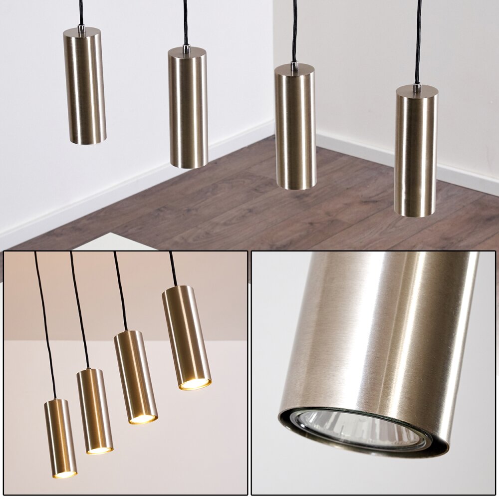 Zuoz Hanglamp Nikkel mat, 4-lichts main product photo
