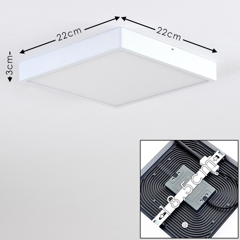 Broglen Plafondlamp LED Wit, 1-licht