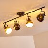 Tina Plafondlamp Zwart, 4-lichts