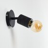 Ajaccio Muurlamp Zwart, 1-licht