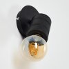 Ajaccio Muurlamp Zwart, 1-licht