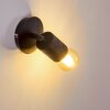 Ajaccio Muurlamp Zwart, 1-licht