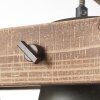 Brilliant Plow Hanglamp Hout donker, Zwart, 5-lichts