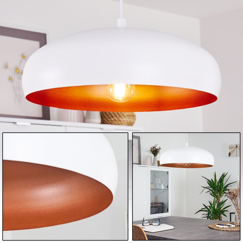 Guayo Hanger Koperkleurig, Wit, 1-licht main product photo