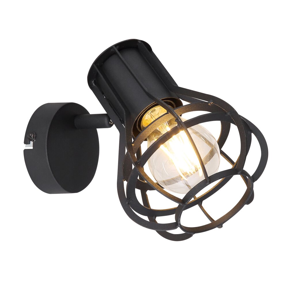 Globo CLASTRA Spotlamp Zwart, 1-licht main product photo