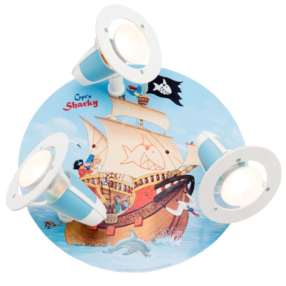 Elobra SEE Plafondlamp Blauw, 3-lichts main product photo