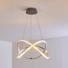 Saginaw Hanger LED Nikkel mat, 1-licht, Afstandsbediening, Kleurwisselaar