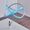 Saginaw Hanger LED Nikkel mat, 1-licht, Afstandsbediening, Kleurwisselaar