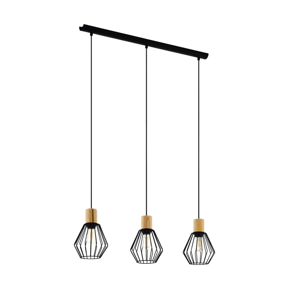 Eglo PALMORLA Hanger Bruin, Zwart, 3-lichts main product photo