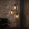 Siddeburen Hanglamp Hout donker, 3-lichts