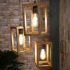 Siddeburen Hanglamp Hout donker, 3-lichts