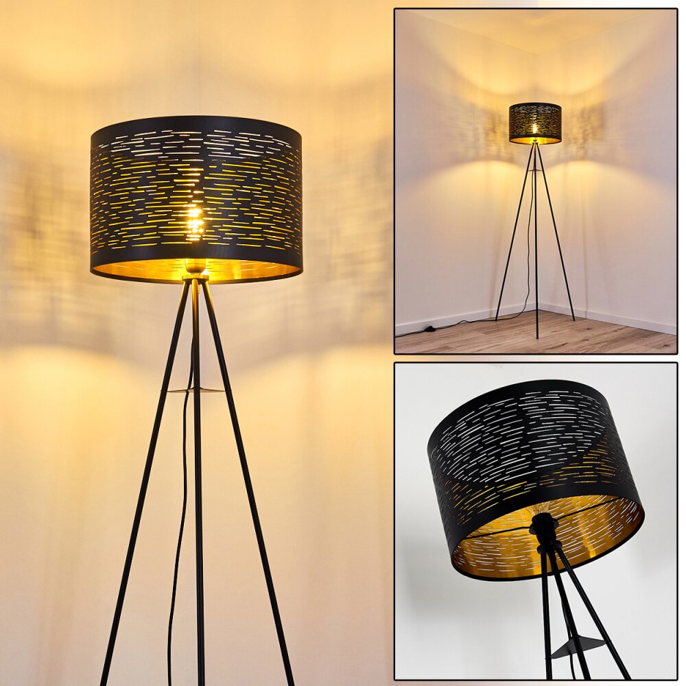 Bathinda Staande lamp Zwart, 1-licht main product photo