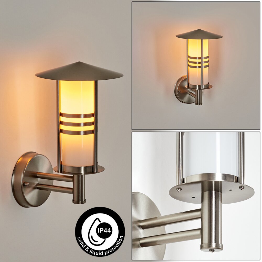 Forli Buiten muurverlichting roestvrij staal, 1-licht main product photo