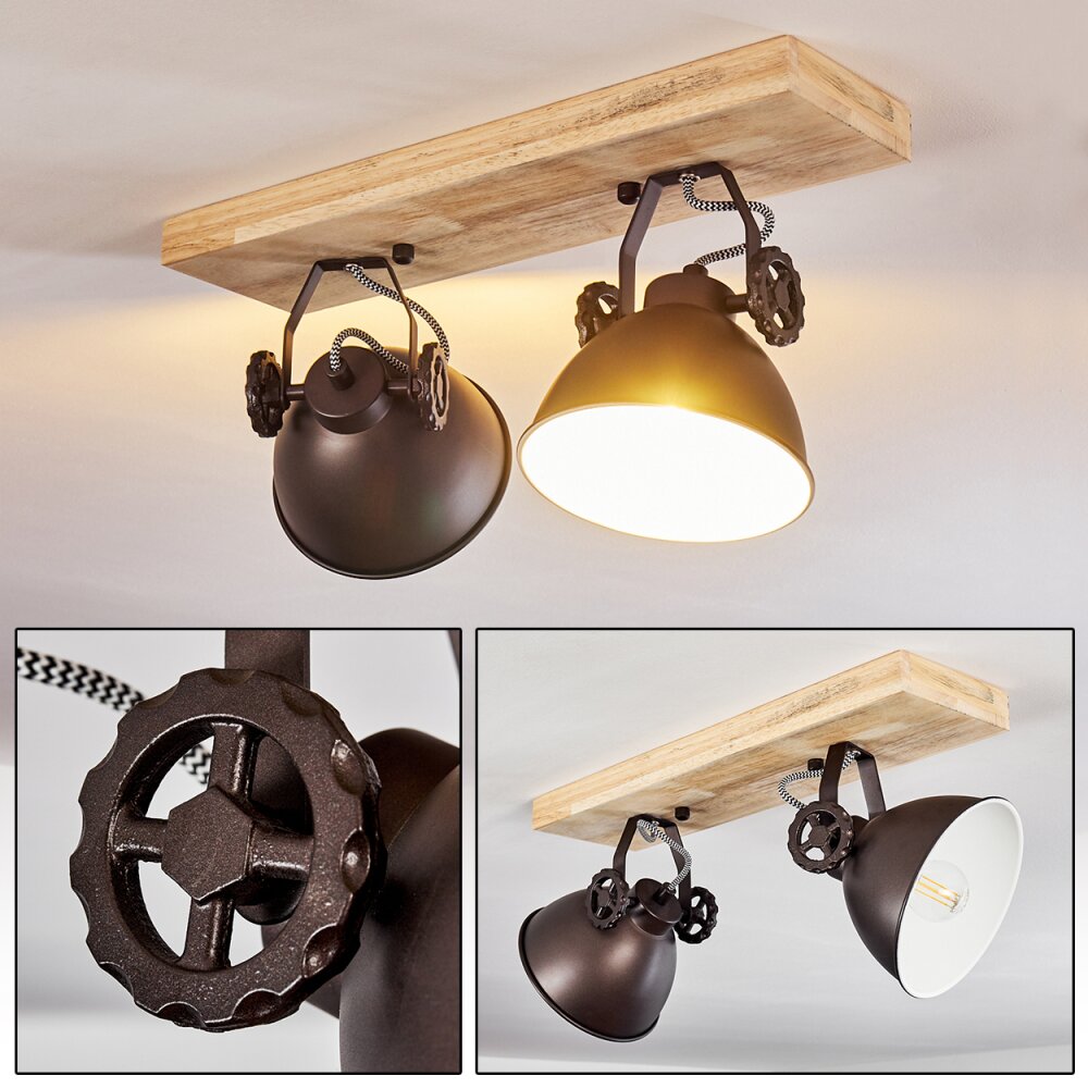 Svanfolk Plafondlamp Bruin, Zwart, Wit, 2-lichts main product photo