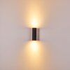 Zuoz Muurlamp Zwart, 2-lichts