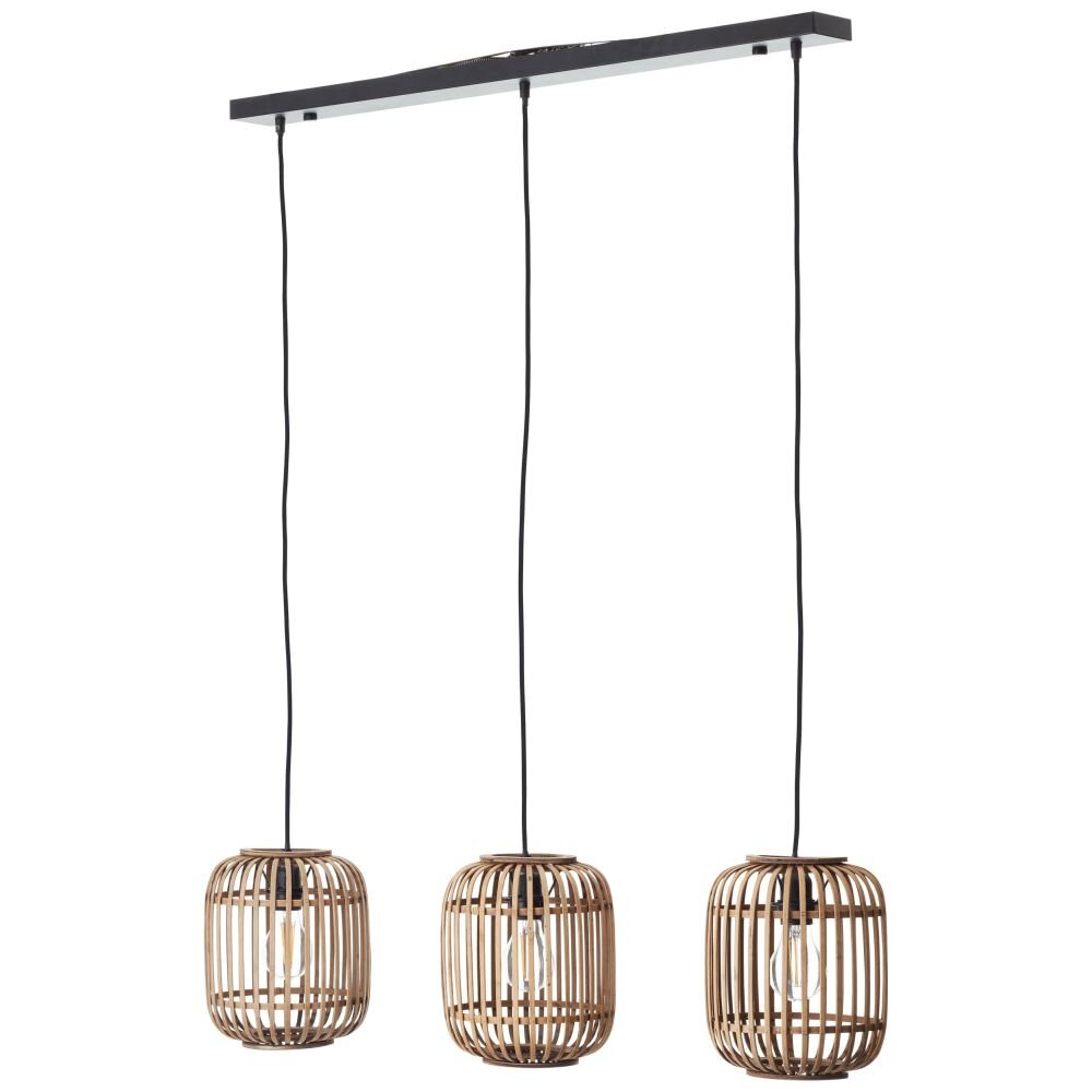Brilliant Woodrow Hanglamp Bruin, 3-lichts