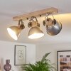 Orny Plafondlamp Bruin, Gegalvaniseerd, 3-lichts