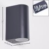 Kingstown Muurlamp LED Antraciet, 1-licht