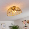 Mongolei Plafondlamp Zwart, 3-lichts