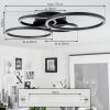 Malanje Plafondlamp LED Zwart, 4-lichts