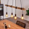 Tirana Hanglamp Bruin, Zwart, 4-lichts