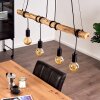 Tirana Hanglamp Bruin, Zwart, 4-lichts