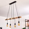 Tirana Hanglamp Bruin, Zwart, 4-lichts
