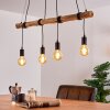 Tirana Hanglamp Bruin, Zwart, 4-lichts