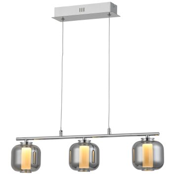 Brilliant Rafa Hanglamp LED Chroom, 3-lichts