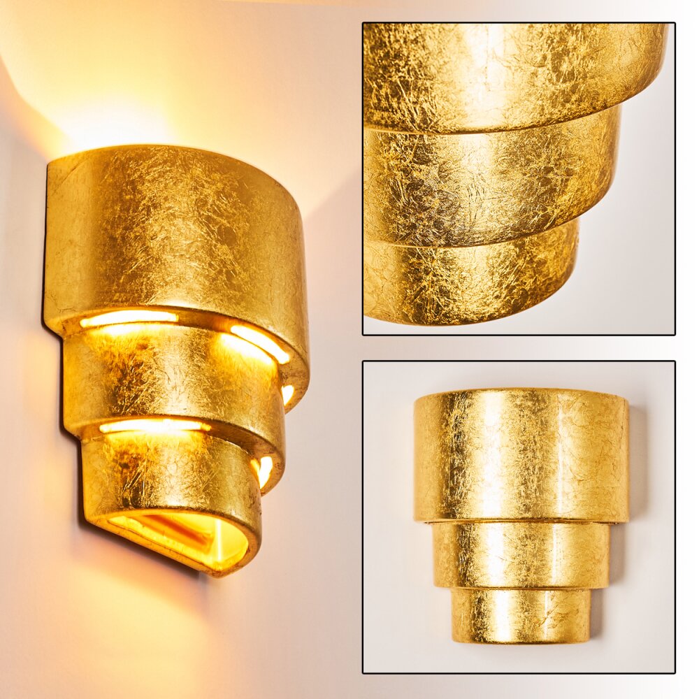 Karatschi Muurlamp Goud, 1-licht main product photo
