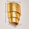 Karatschi Muurlamp Goud, 1-licht