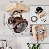 Herford Plafondlamp Hout licht, Koperkleurig, 1-licht Herford Plafondlamp Hout licht, Koperkleurig, 1-licht