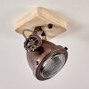 Herford Plafondlamp Hout licht, Koperkleurig, 1-licht Herford Plafondlamp Hout licht, Koperkleurig, 1-licht