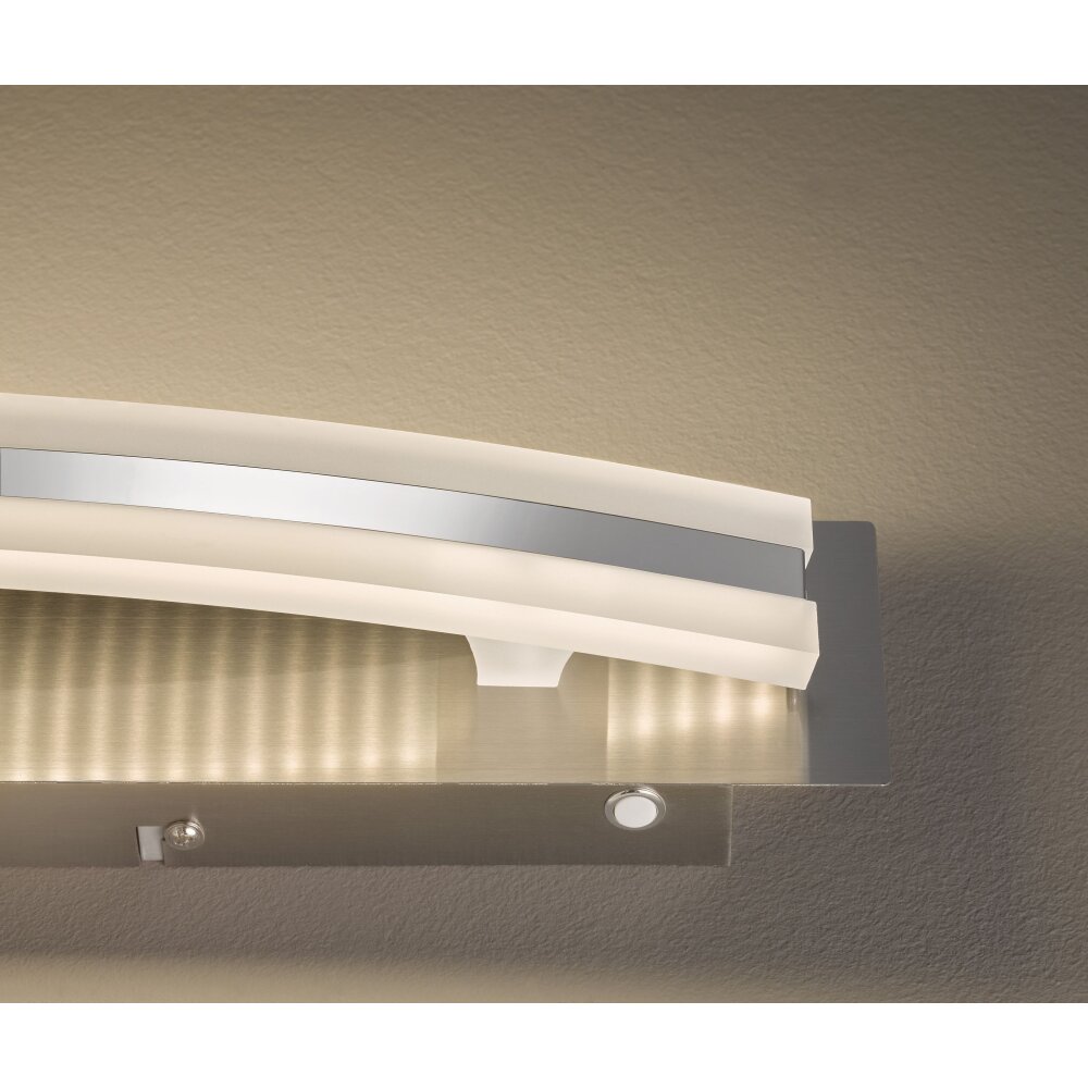 Fischer & Honsel  Kos TW Muurlamp LED Nikkel mat, 1-licht