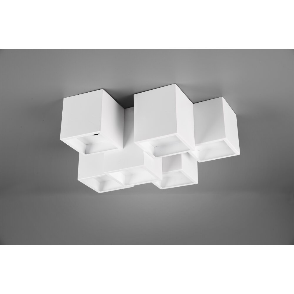 Trio Fernando Plafondlamp Wit, 6-lichts