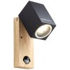 Brilliant Galeni Muurlamp Hout licht, 1-licht, Bewegingsmelder