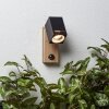 Brilliant Galeni Muurlamp Hout licht, 1-licht, Bewegingsmelder