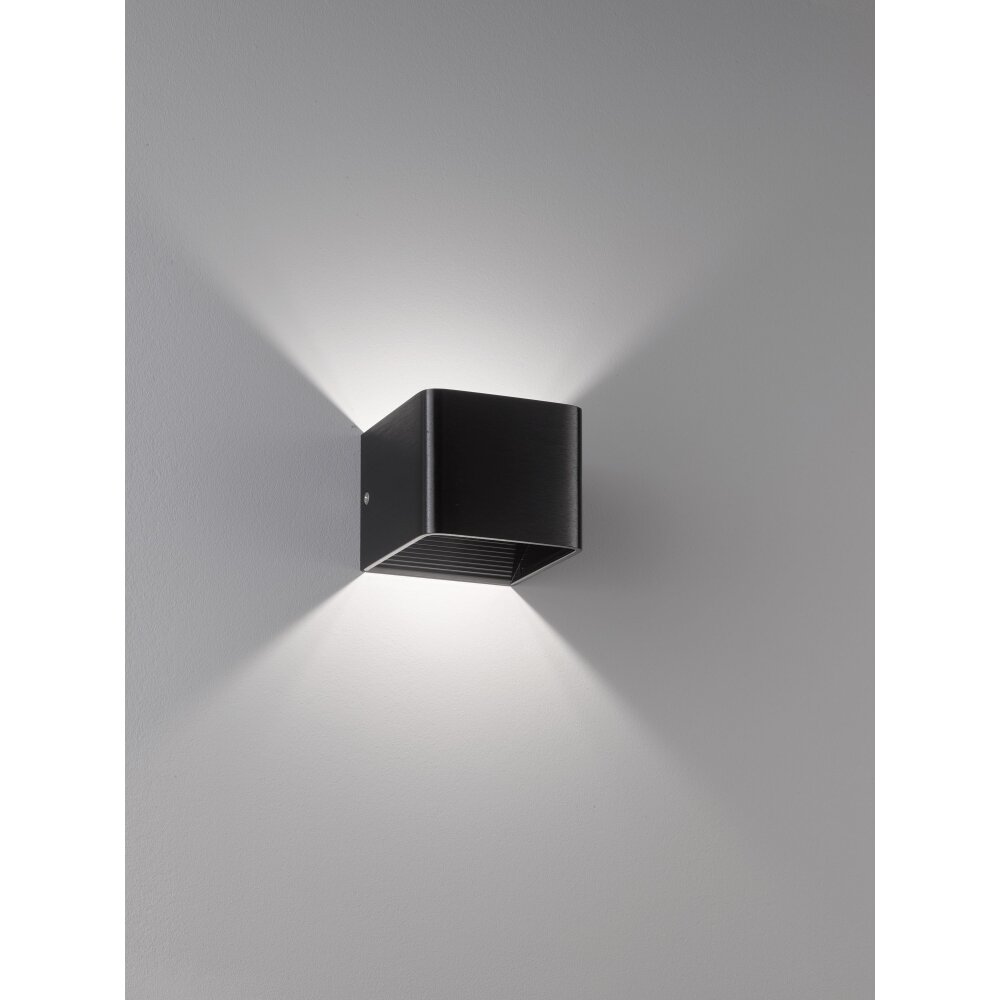 Fischer & Honsel Dan Muurlamp LED Zwart, 1-licht main product photo