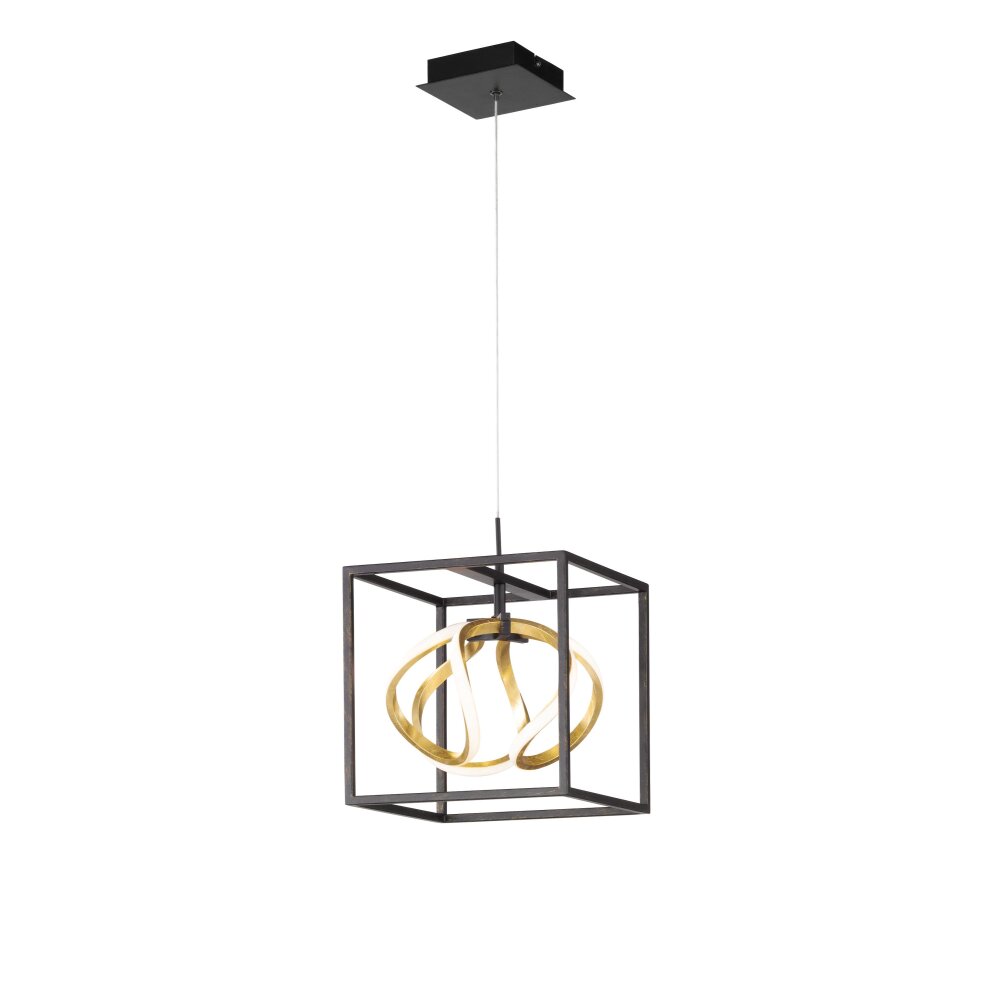 Fischer & Honsel  Gesa Hanglamp LED Zwart, 1-licht