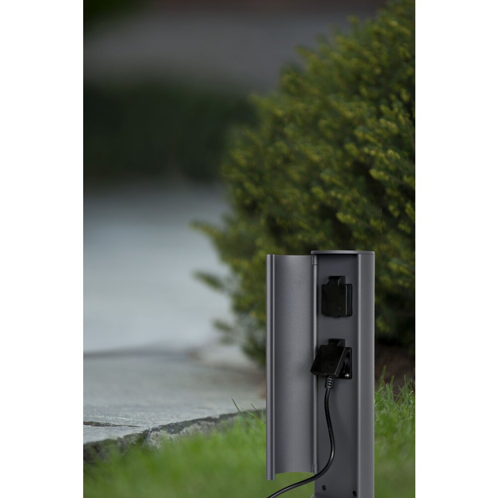 Lucide Steckdose Buitencontactdoos Antraciet main product photo