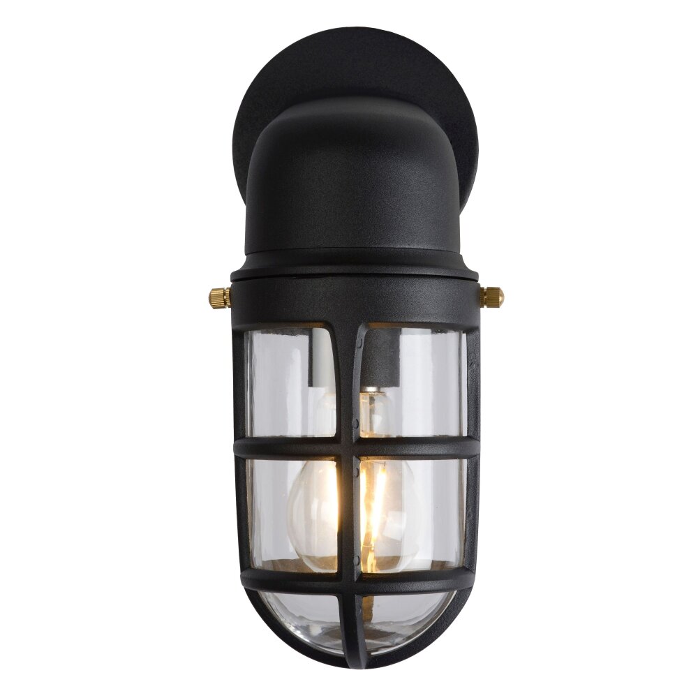 Lucide DUDLEY Buiten muurverlichting Zwart, 1-licht main product photo