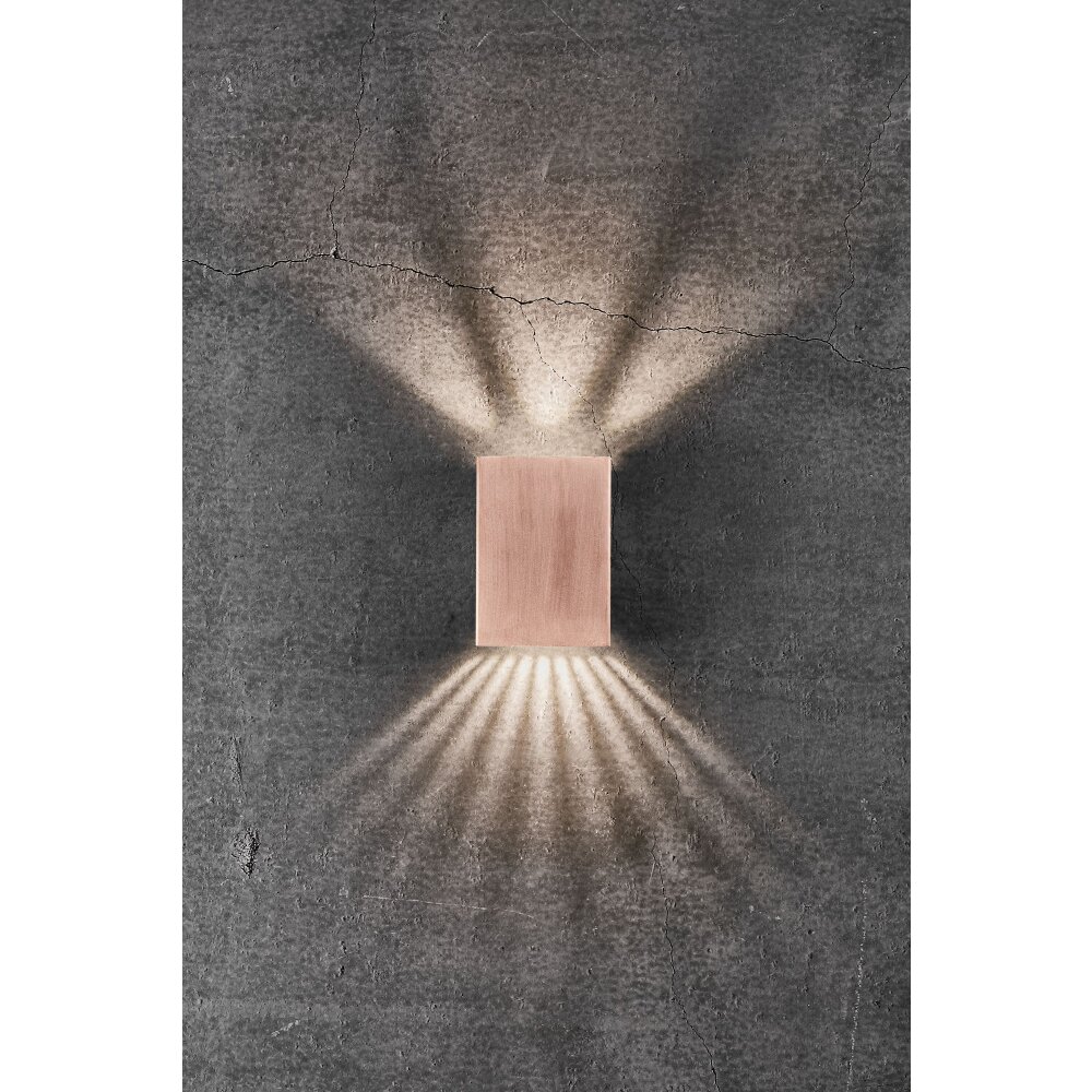Nordlux FOLD Buiten muurverlichting LED Koperkleurig, 2-lichts