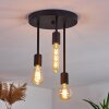 Travesias Plafondlamp Zwart, 3-lichts