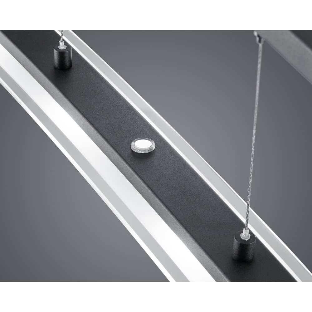 Reality Samos Hanglamp LED Zwart, 4-lichts